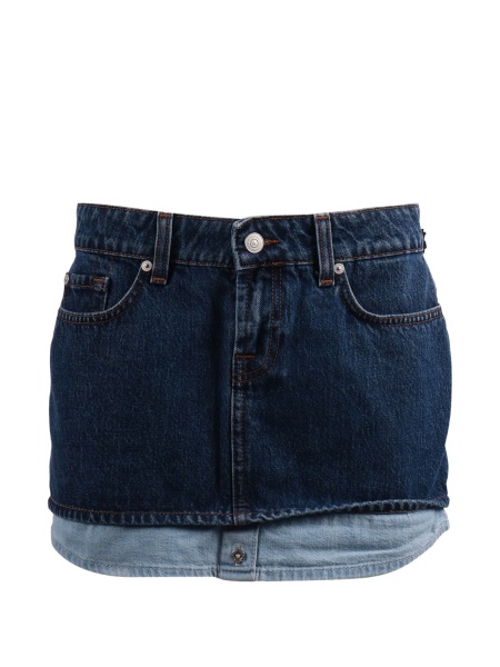 Fusta 7 For All Mankind albastra