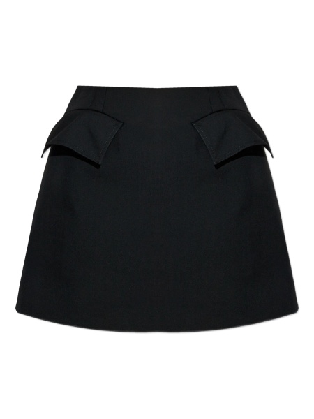 Fusta Alexander McQueen neagra din lana