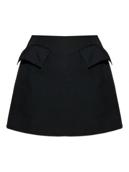 Fusta Alexander McQueen neagra din lana