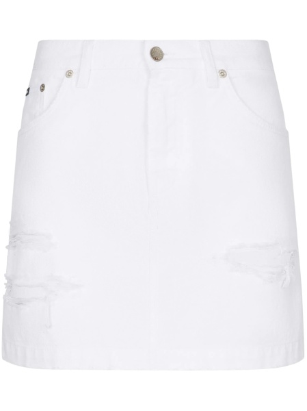 Fusta drepte Dolce & Gabbana alba