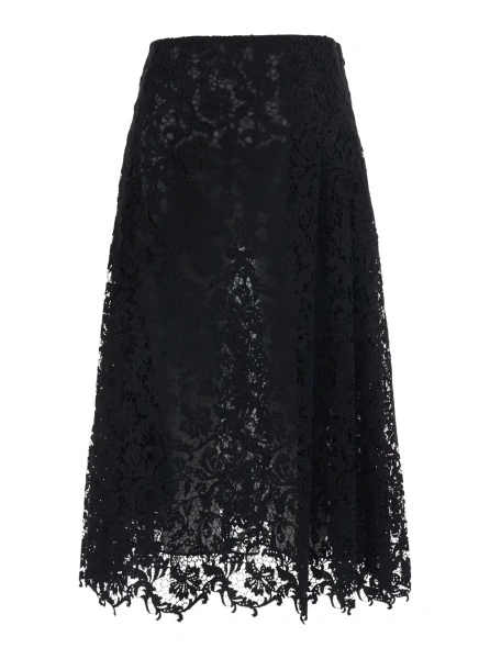 Fusta Fendi neagra din bumbac