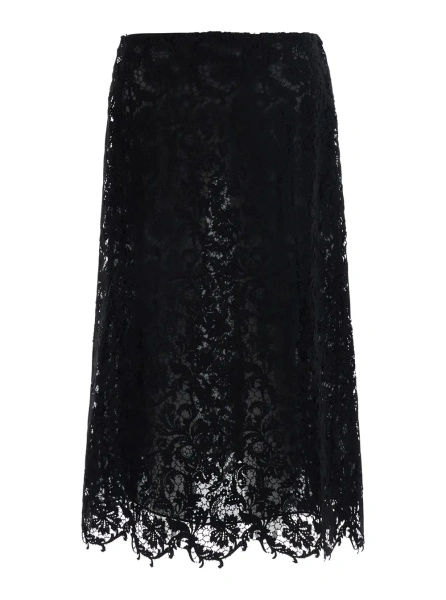 Fusta Fendi neagra din bumbac