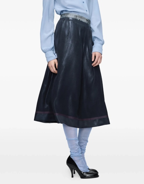 Fusta Foil-treated midi Skirt