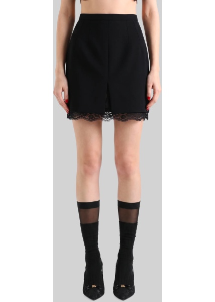 Fusta Mini Skirt In Wool Double Crêpe