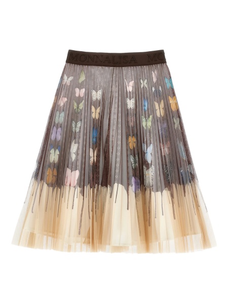 Fusta Monnalisa maro din polyester