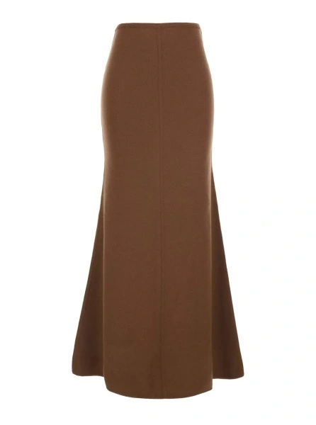 Fusta MXS PIUMA KNIT SKIRT Midi Skirt in Beige, Women
