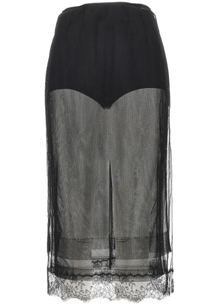 Fusta Tulle midi skirt