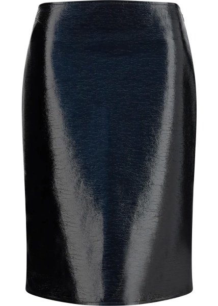 Fusta Vinyl midi Skirt