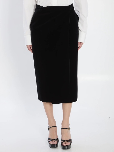 Fusta Wrap Skirt In Velvet