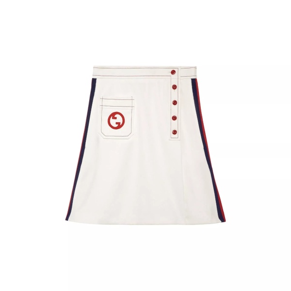 Fuste Gucci Interlocking G A-line Skirt