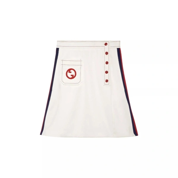 Fuste Gucci Interlocking G A-line Skirt