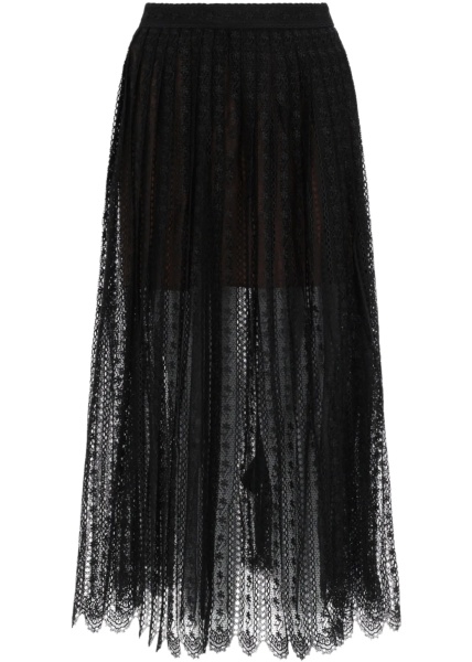 Fuste Lace Midi Skirt