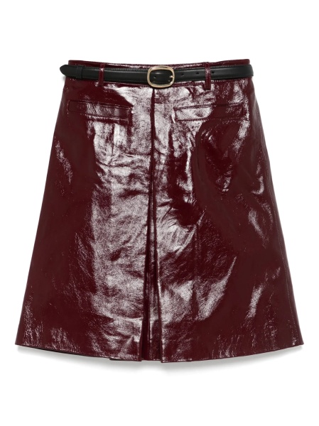 Fuste Leather miniskirt