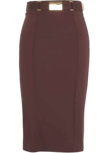 Fuste Midi skirt with logo belt
