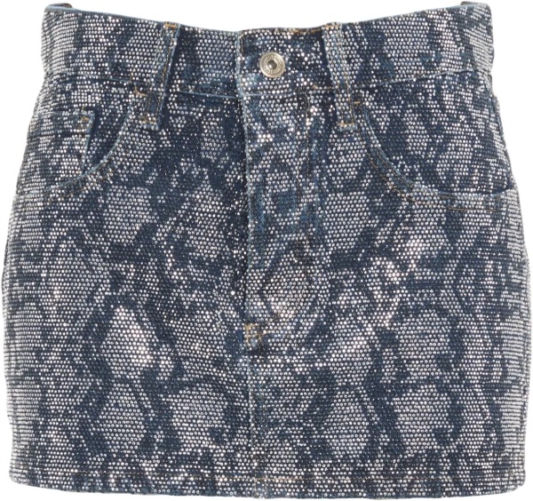 Fuste Mini skirt with rhinestone application
