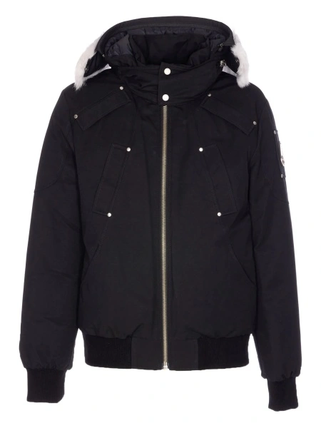 Geaca bomber Moose Knuckles neagra din bumbac si nylon