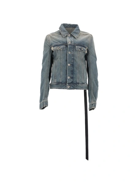 Geaca de blugi Rick Owens albastra din bumbac