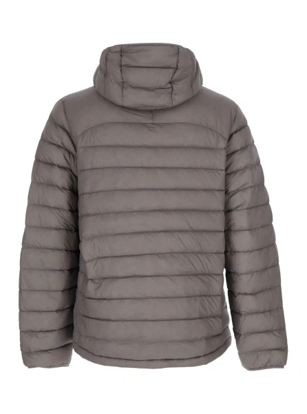 Geaca de Iarna Brown Down jacket with hood and two front zip pockets in Tech Fabric for men