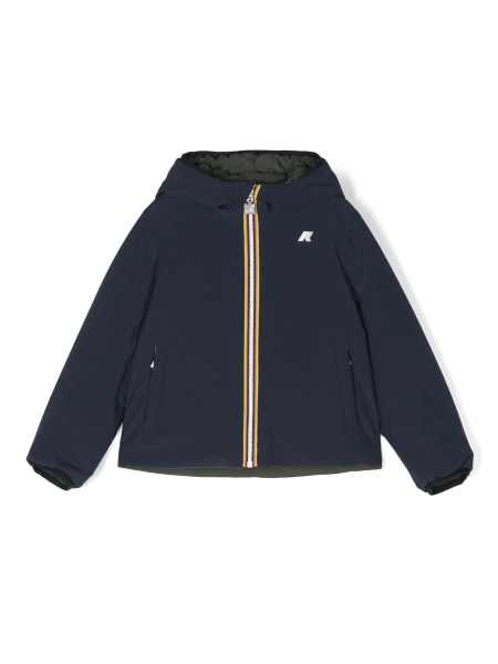 Geaca de iarna K-WAY KIDS albastra din spandex/elastan si nylon