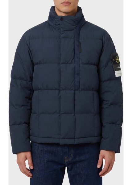 Geaca de Iarna Navy Cotton And Nylon Canvas Down Jacket