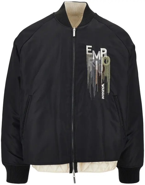 Geaca de Iarna Nylon bomber jacket with logo embroidery