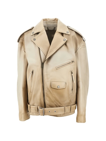 Geaca de piele Golden Goose neutra