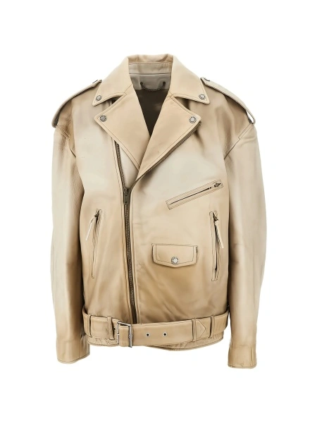 Geaca de piele Golden Goose neutra