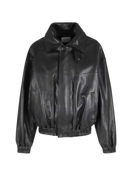 Geaca de piele Magda Butrym neagra din piele
