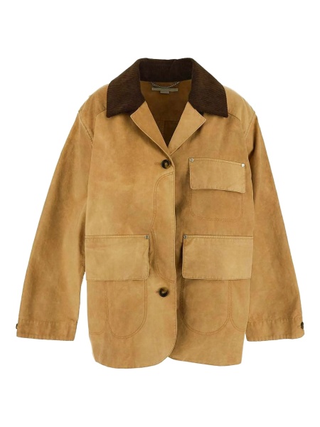 Geaca de piele Stella McCartney maro