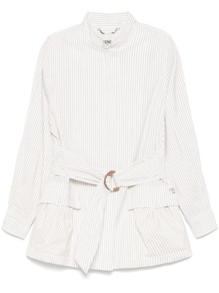 Geaca Oversize Fendi alba