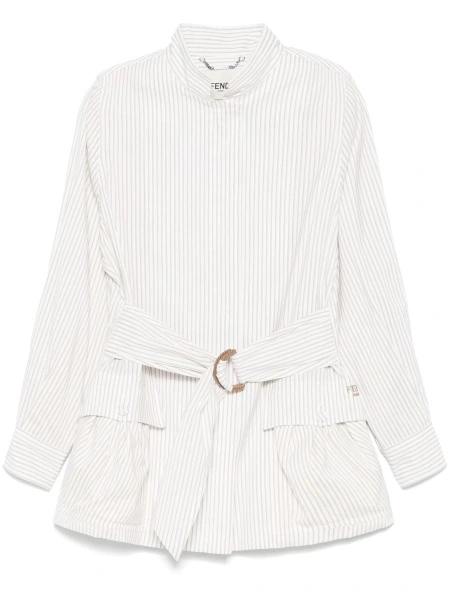 Geaca Oversize Fendi alba