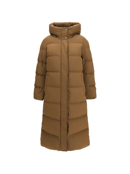Geaca Oversize Woolrich maro din elastan si poliamida