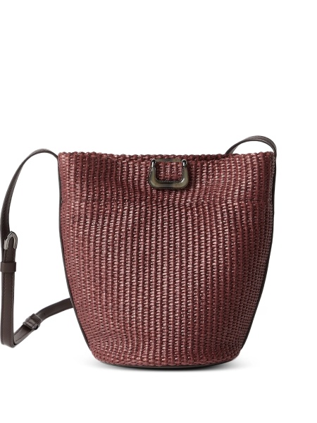 Geanta de mana Brunello Cucinelli rosie din nylon si bumbac