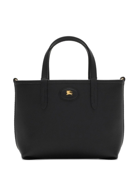 Geanta de mana Burberry neagra din bumbac si piele