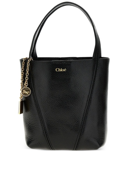 Geanta de mana Chloe neagra din piele