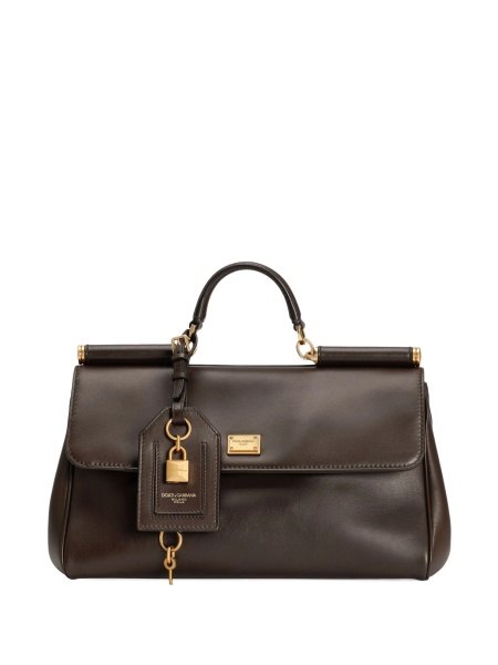 Geanta de mana Dolce & Gabbana maro din piele