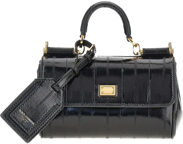 Geanta de mana Eel leather mini 'My Sicily' bag