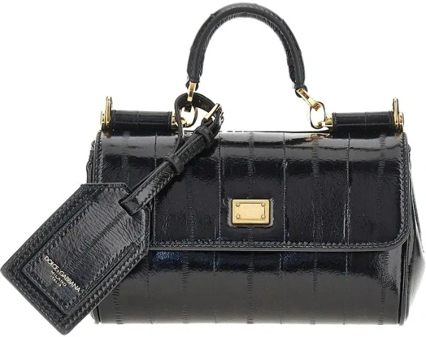 Geanta de mana Eel leather mini 'My Sicily' bag