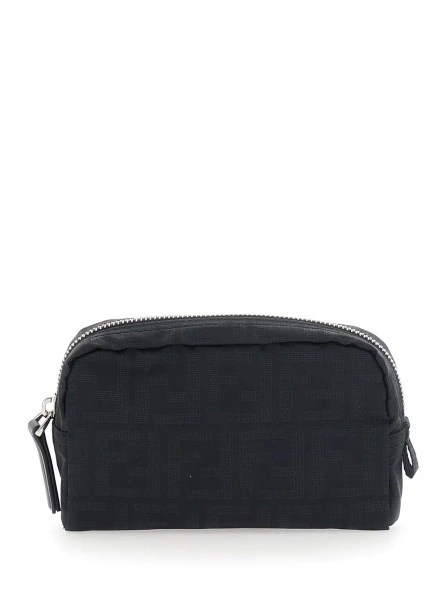 Geanta de mana Fendi neagra din canvas FF