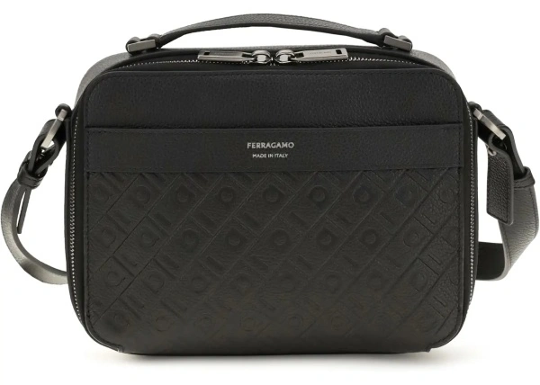 Geanta de mana Ferragamo neagra din piele