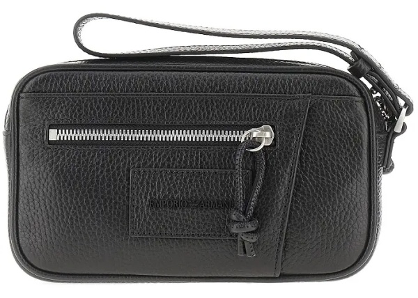 Geanta de mana Grained leather pouch