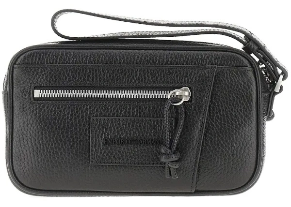 Geanta de mana Grained leather pouch