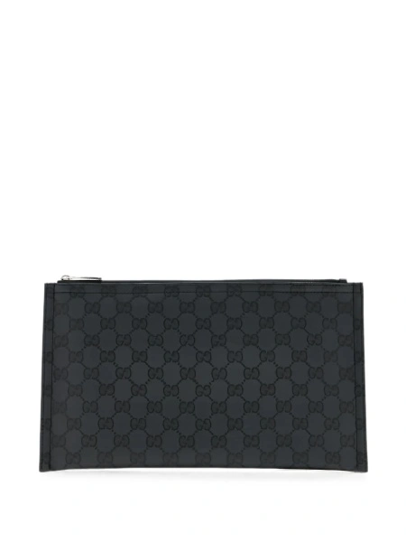 Geanta de mana Gucci neagra din material textil