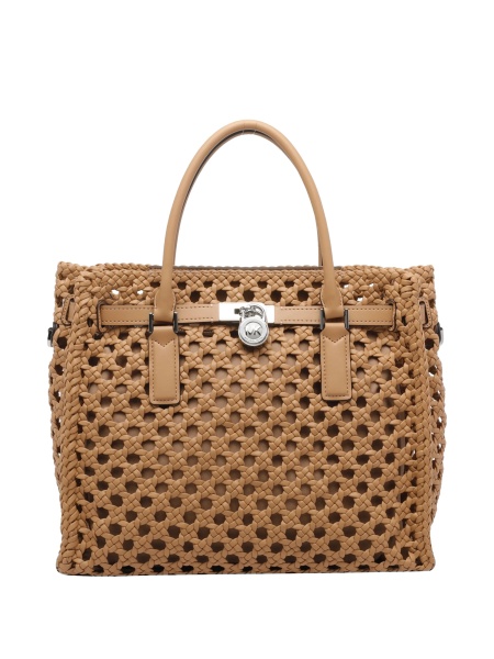 Geanta de mana Michael Kors neutra din bumbac si polyester