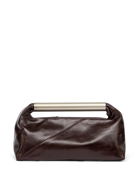 Geanta de mana MM6 Maison Margiela maro din piele si metal