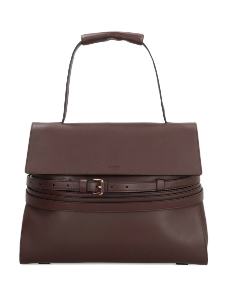 Geanta de mana Moschino maro din piele