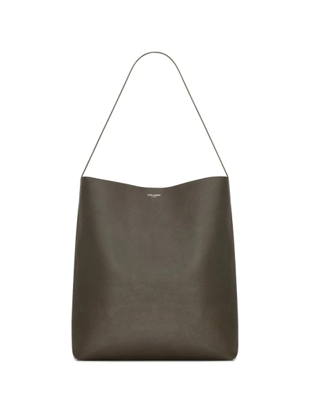 Geanta de mana Saint Laurent gri din piele