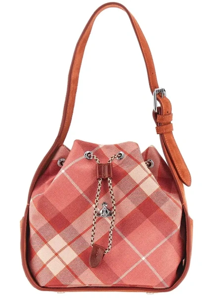 Geanta de mana 'Stacey' tartan wool bucket bag