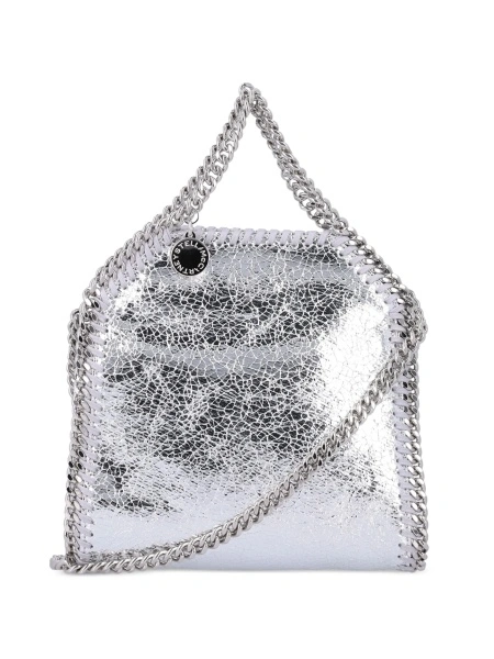 Geanta de mana Stella McCartney falabella argintie din polyester