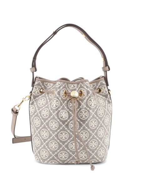 Geanta de mana Tory Burch gri din piele
